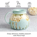 Micro Pop Microwave Popcorn Popper With Temperature Safe Glass