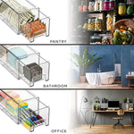 Clear Stackable Pull Out Refrigerator Organizer Bins