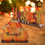 4 Pack Thanksgiving Themed Table Centerpiece Signs