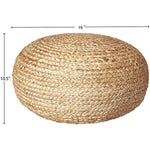 Natural Rounded Woven Pouf