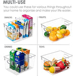 Food Storage Bins with Handle for Refrigerator