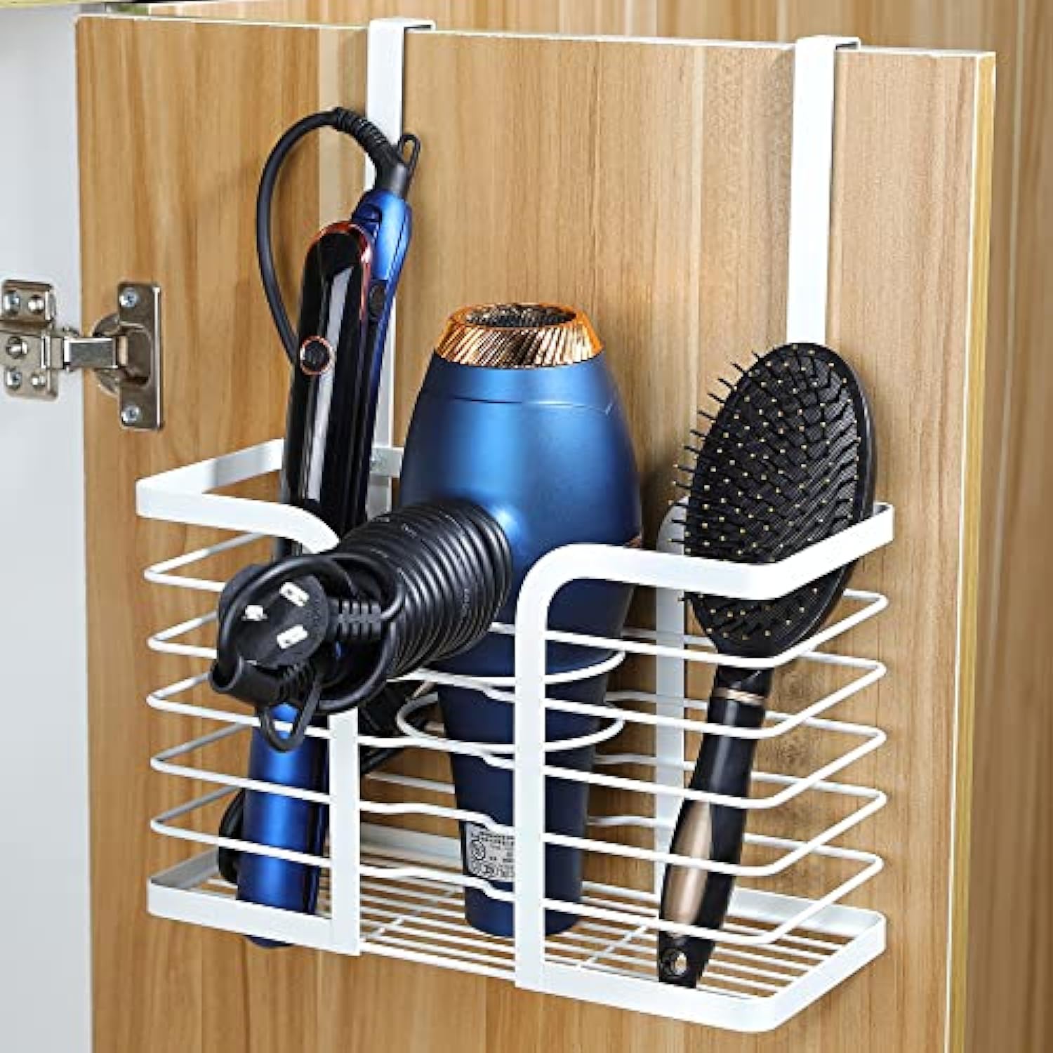 Hair Dryer Tools Organizer, Flat Iron, Curling Wand, Brushes