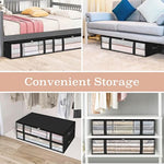 Under bed Storage Containers With Durable Handles For Clothes, Bedding and Toys