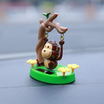Solar Powered Dancing Animal Bobblehead Swing Monkey Swinging Animated Bobble Dancer Toy Car Decor Kids Girl Toys Gift For Office Car Ornament Supplies Decoration
