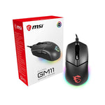 Msi Gaming 5000 Adjustable Dpi Rgb Usb Gaming Grade Optical Wired Gaming Mouse Clutch Gm11 S12 0401650 Cla 1