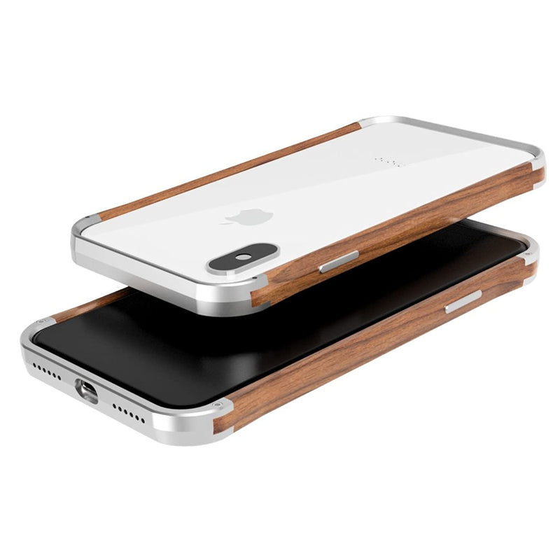Vesel Cell Phone Case For Iphone Xs Max Frozen Silver Walnut Wood