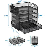 Mesh Desk File Organizer with Handle
