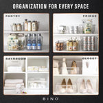 Built-In Handles Clear Storage Containers for Pantry & Home Organization