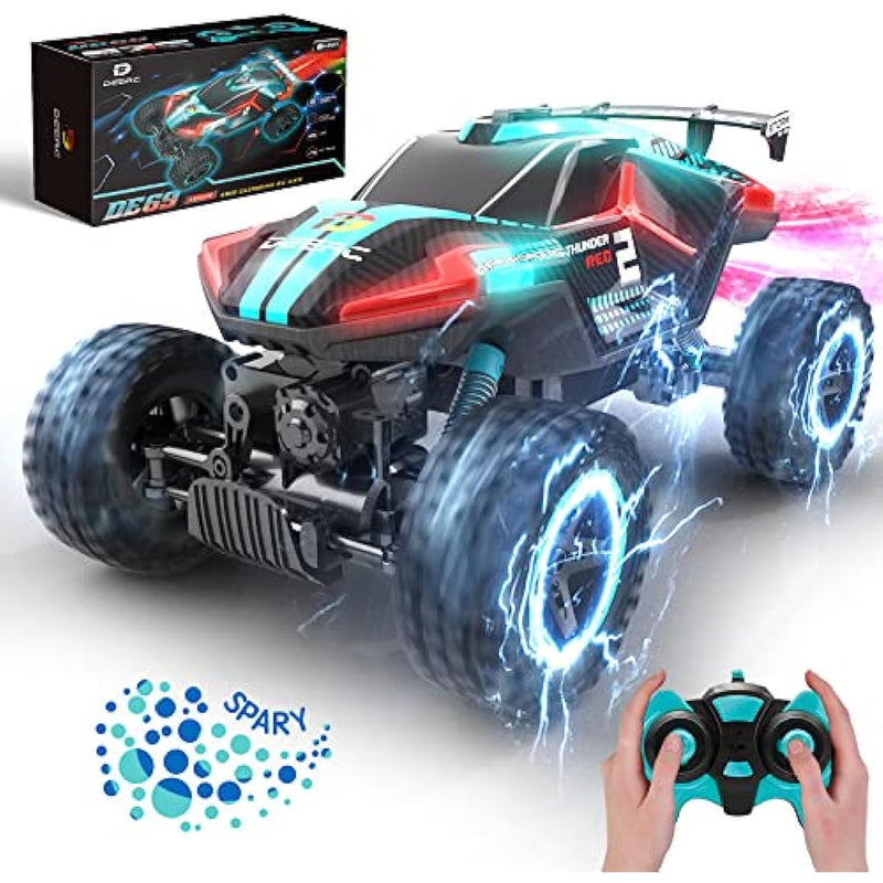 Remote Control 4Wd Truck With Led Light Modes For Boys Girls