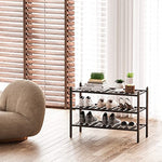 Bamboo Stackable Shoe Shelf Storage Organizer