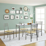 Dining Room Wooden Kitchen Table And Pu Cushion Chair Sets