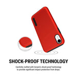 Incipio Dualpro Dual Layer Case For Iphone Xr 6 1 With Hybrid Shock Absorbing Drop Protection Iridescent Red Black