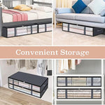 Under bed Storage Containers With Durable Handles For Clothes, Bedding and Toys