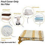 Braided Handwoven Casual Ottoman Pouf Cover