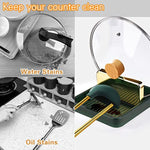 Spoon Rest With Lid Holder For Stove Top