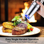 Battery Powered Gravity Electric Pepper Grinder With Led Light