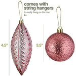 Christmas Ball Ornaments Set With Different Contrast Colors