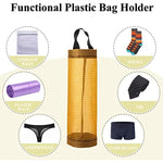 Mesh Grocery Bag Holder Hanging Storage Bag Dispenser