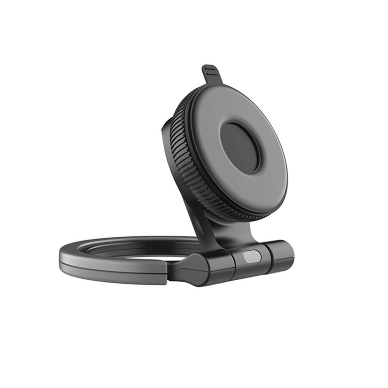 Cell Phone Stand Phone Ring Grip Holder Tablet Holder With Suction Cup Wall Mount For Desk Car Kitchen Black