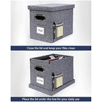 File Organizer Box for Letter Folder Documents with Smooth Sliding Rail