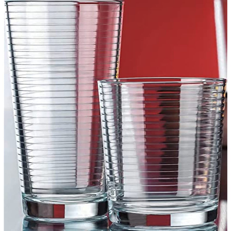 Durable Drinking Glasses Includes 8 Cooler Glasses 17Oz And 8 Rocks Glasses 13Oz