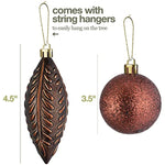 Christmas Ball Ornaments Set With Different Contrast Colors