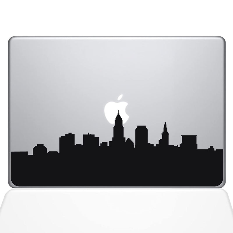 The Decal Guru Cleveland Oh City Skyline Decal Vinyl Sticker 13 Macbook Air Black 2356 Mac 13A Bla