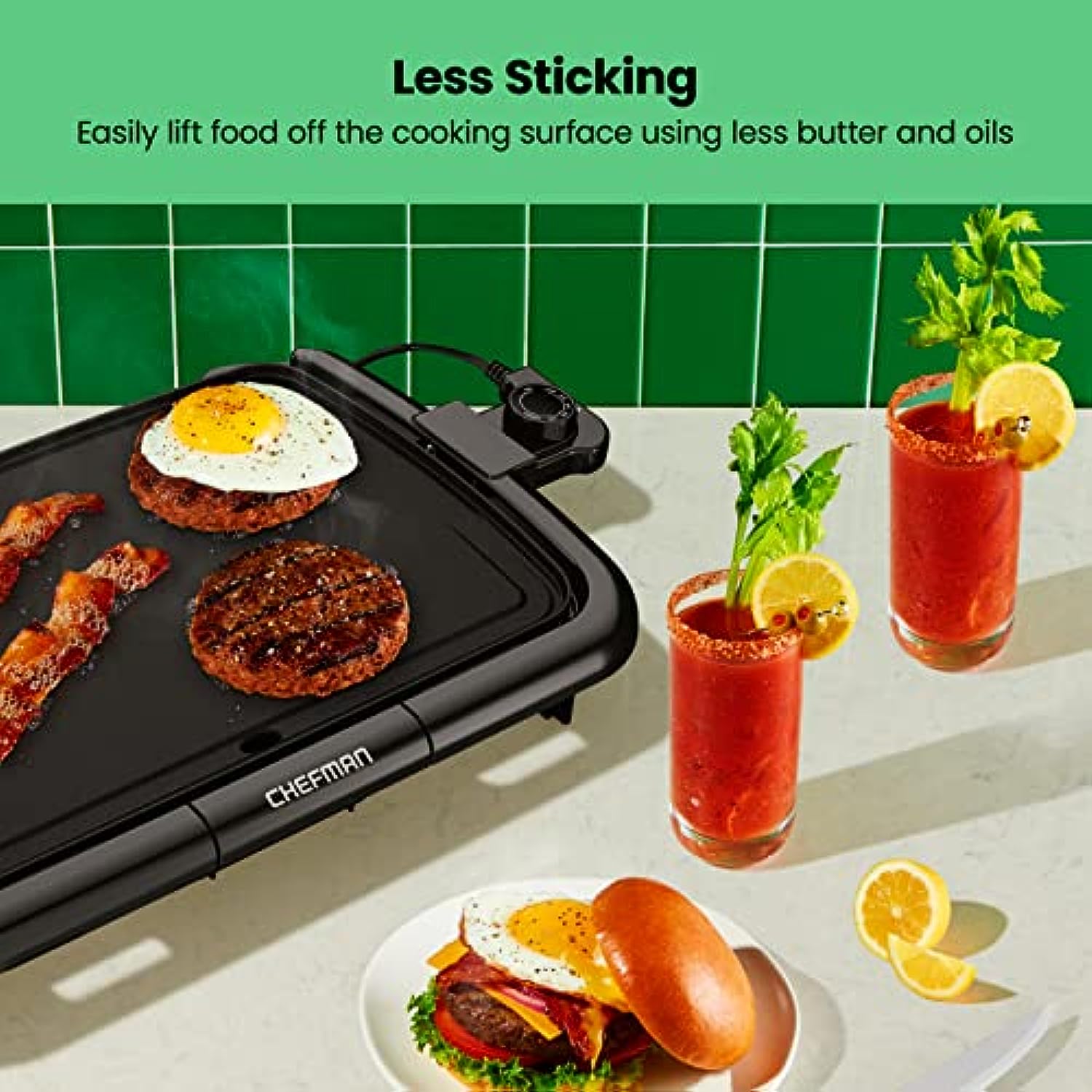 Electric Griddle with Removable Temperature Control, Nonstick Easy Cle –  BlessMyBucket