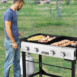 Portable Propane Gas Grill With Side Table