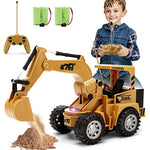 Rc Construction Excavator With Led Light Pretend Construction Playset