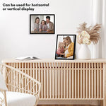 8.5x11 Thin Border Photo Frame with Shatter Resistant Glass, Horizontal and Vertical Formats for Wall and Tabletop