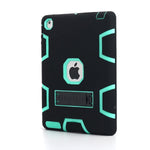 Ipad 2 Case Ipad 3 Case Ipad 4 Case Aicase Kickstand Shockproof Heavy Duty Rubber High Impact Resistant Rugged Hybrid Three Layer Armor Protective Case With Stylus For Ipad 2 3 4 Black Mint Blue