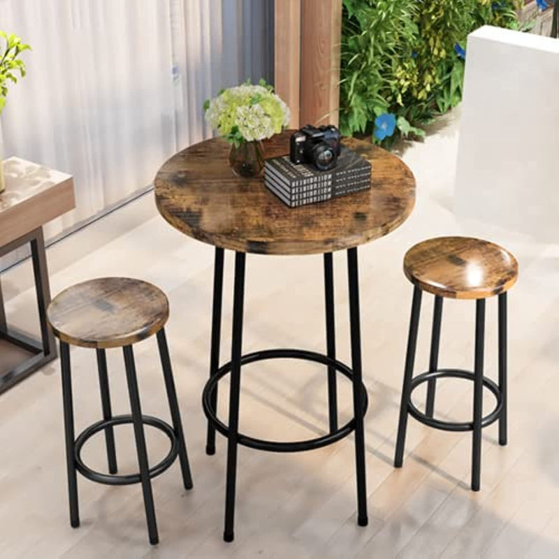 Coffee Table Set With 2 Stools
