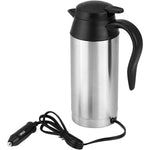 12V Electric Kettle 750Ml Stainless Steel Car Hot Pot With Indicator Light