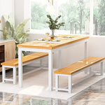 Kitchen Table Set With 2 Benches