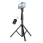 Selfie Stick Tripod 51 Extendable Tripod Stand With Bluetooth Remote For Iphone Android Phone Heavy Duty Aluminum Lightweight