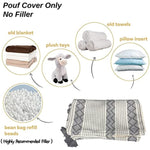 Braided Handwoven Casual Ottoman Pouf Cover