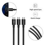 Duttek Usb To Micro Usb Splitter Cable 3 In 1 Usb 2 0 A Male To Three Micro Usb Male 1 To 3 Sync Charging Cable Adapter Cord 25Cm 10 Inch