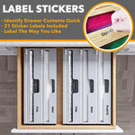 Bamboo Wrap Organizer with Cutter and Labels for Kitchen Storage Organization Holder for