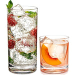 Elegant Acrylic Drinking Glasses Set Of 16 Attractive Clear Plastic Tumblers