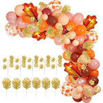 157 Pack Orange Brown Confetti Balloons 16Ft Balloon Arch