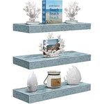 Rustic Engineered Wood Coastal Beach Style Hanging Rectangle Wall Shelves For Home Decor