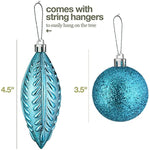 Christmas Ball Ornaments Set With Different Contrast Colors