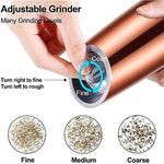 Battery Powered Gravity Electric Pepper Grinder With Led Light