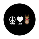 Peace Love Reindeer Rudolf The Rednosed Reindeer Pun Gift Grip And Stand For Phones And Tablets