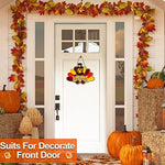 Thanksgiving Turkey Pumpkin Sign Wreath for Front Door