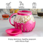 Micro Pop Microwave Popcorn Popper With Temperature Safe Glass