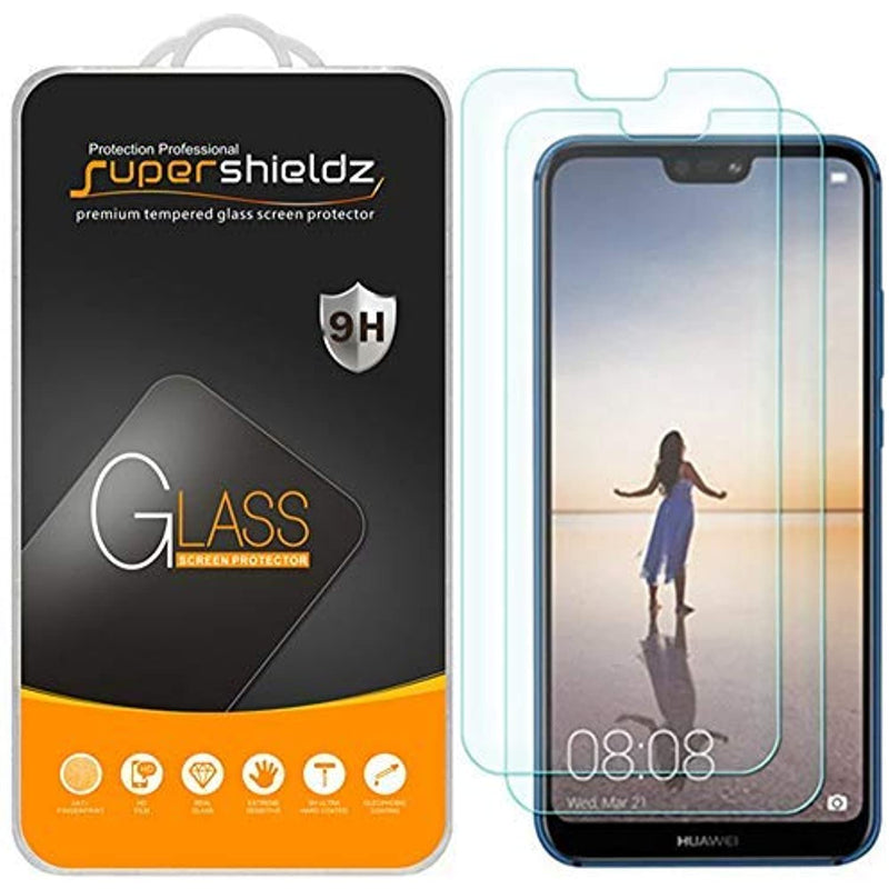 2 Pack Supershieldz Designed For Huawei P20 Lite Tempered Glass Screen Protector 0 33Mm Anti Scratch Bubble Free
