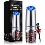 Battery Powered Gravity Electric Pepper Grinder With Led Light
