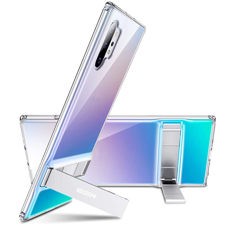 Esr Metal Kickstand Compatible With Galaxy Note 10 Plus Case Vertical And Horizontal Stand Reinforced Drop Protection Flexible Tpu Case For Samsung Galaxy Note 10 10 Plus 5G 6 8 2019 Clear